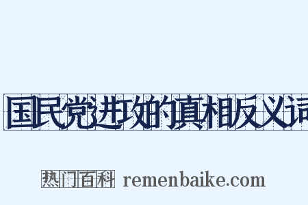国民党进攻的真相反义词是什么意思的图片